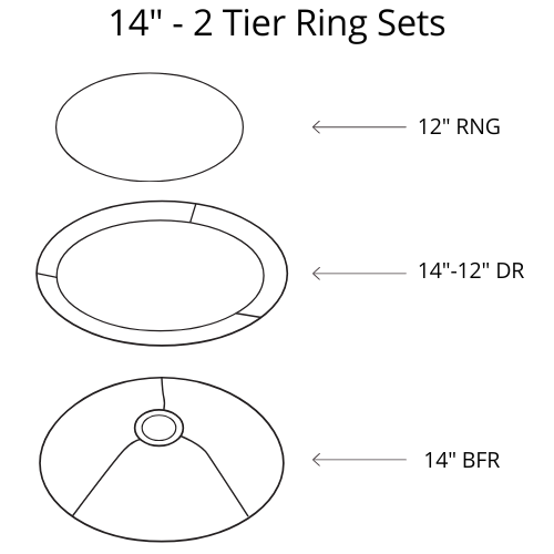 2 Tier Lamp Shade Frame Sets