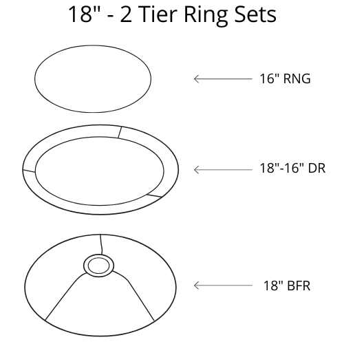 2 Tier Lamp Shade Frame Sets
