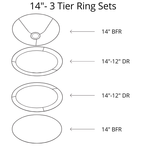 Pendant Shade Frame Sets - 3 Tier