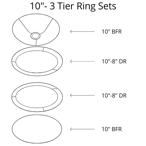 Pendant Shade Frame Sets - 3 Tier