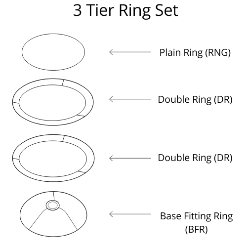Lamp Shade Frame Sets - 3 Tier