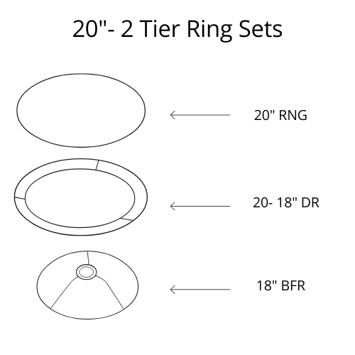Lamp Shade Frame Sets - 2 Tier
