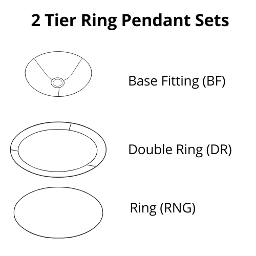 Pendant Shade Frame Sets - 2 Tier (Copy)