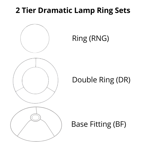 Dramatic Lamp Shade Frame Sets - 2 Tier