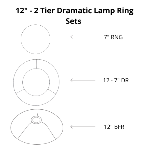 Dramatic Lamp Shade Frame Sets - 2 Tier