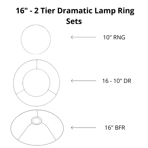 Dramatic Lamp Shade Frame Sets - 2 Tier