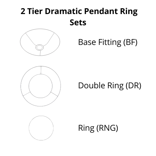 Dramatic Pendant Shade Frame Sets - 2 Tier