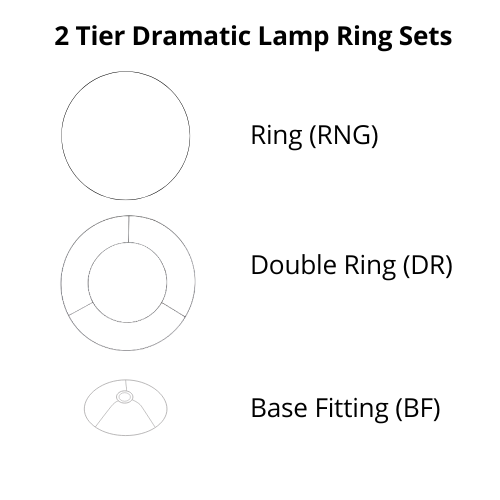 Dramatic Lamp Shade Frame Sets - 2 Tier
