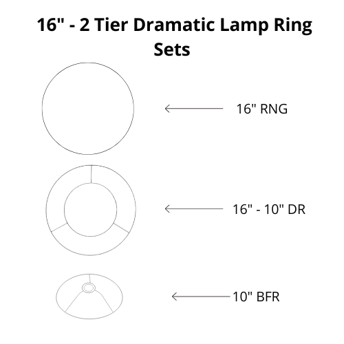 Dramatic Lamp Shade Frame Sets - 2 Tier