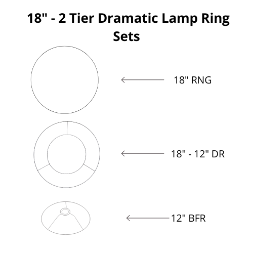 Dramatic Lamp Shade Frame Sets - 2 Tier
