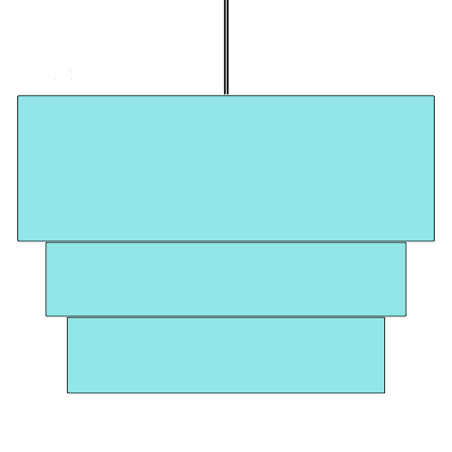 Pendant Shade Frame Sets - 3 Tier