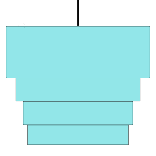 Pendant Shade Frame Sets - 4 Tier