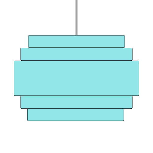 Pendant Shade Frame Sets - 5 Tier